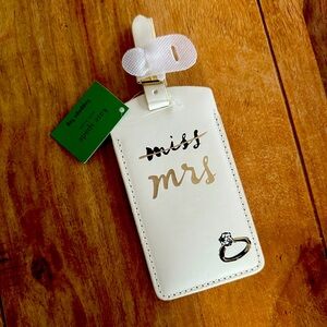 Kate Spade Cream Luggage Tag